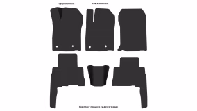 Interior mats for the Toyota Land Cruiser Prado J150 2017-2023 IV generation EU Crossover 2 restyling 7-seater - Фото 2
