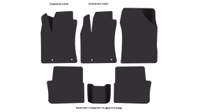 Interior mats for the Toyota Matrix E140 2011-2014 II generation US Hatchback restyling - Фото 3