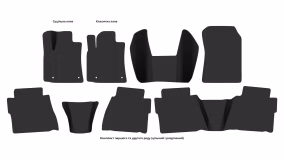 Interior mats for the Toyota Tundra 2007-2013 II generation US Pickup 4-door Crew Max - Фото 2