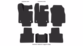 Interior mats for the Toyota Venza XU80 2020-… II generation EU Crossover - Фото 3