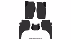 Interior mats for the Toyota Hilux N160 1997-2005 VI generation EU Pickup 4-door - Фото 2