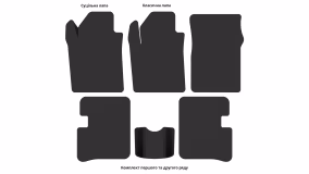 Interior mats for the Toyota Yaris 1999-2006 I generation EU Hatchback 5-door - Фото 2