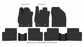 Interior mats for the Toyota Auris E150 2006-2012 I generation EU Hatchback 5-door Hybrid - Фото 3
