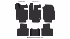 Interior mats for the Toyota Venza XU80 2020-… II generation EU Crossover Hybrid - Фото 3