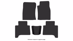 Interior mats for the Toyota Land Cruiser Prado J120 2002-2009 III generation EU Crossover right-hand - Фото 3