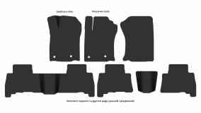 Interior mats for the Toyota Land Cruiser Prado J150 2013-2017 IV generation EU Crossover 1 restyling 5-seater - Фото 4