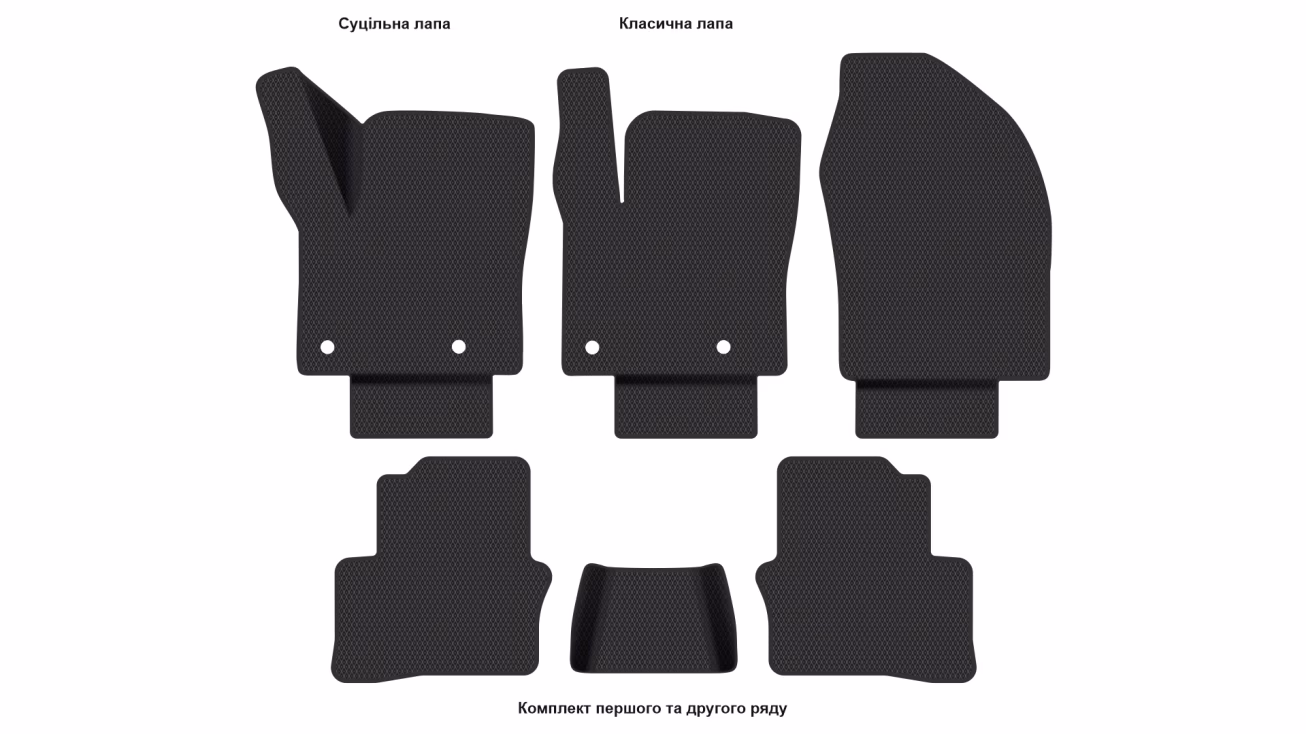 Interior mats for the Toyota C-HR (AX20) 2023-… II generation EU Crossover Hybrid (PHEV) - Фото 2