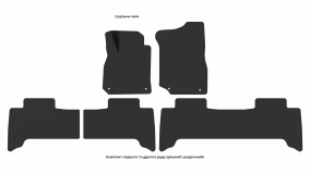 Interior mats for the Toyota Land Cruiser 100 2003-2007 VIII generation EU Crossover restyling 7-seater - Фото 5