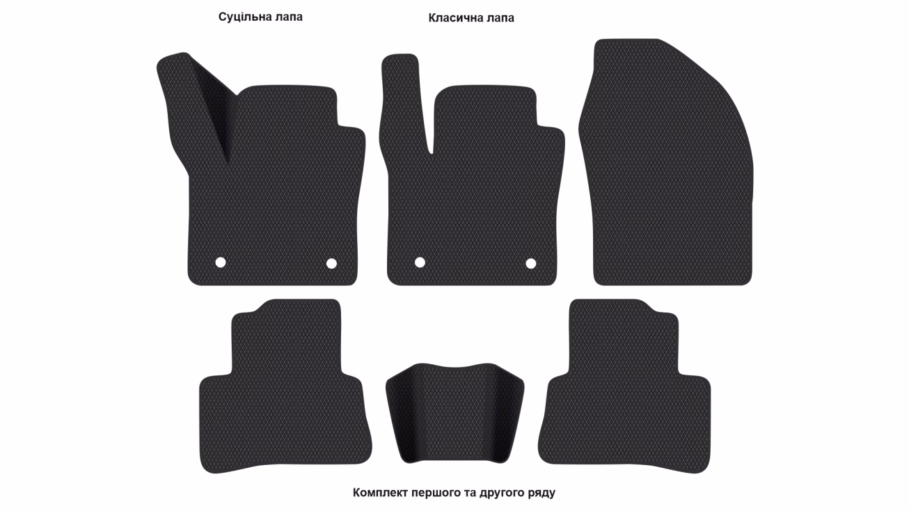 Interior mats for the Toyota C-HR (AX20) 2023-… II generation EU Crossover Hybrid (HEV) - Фото 2