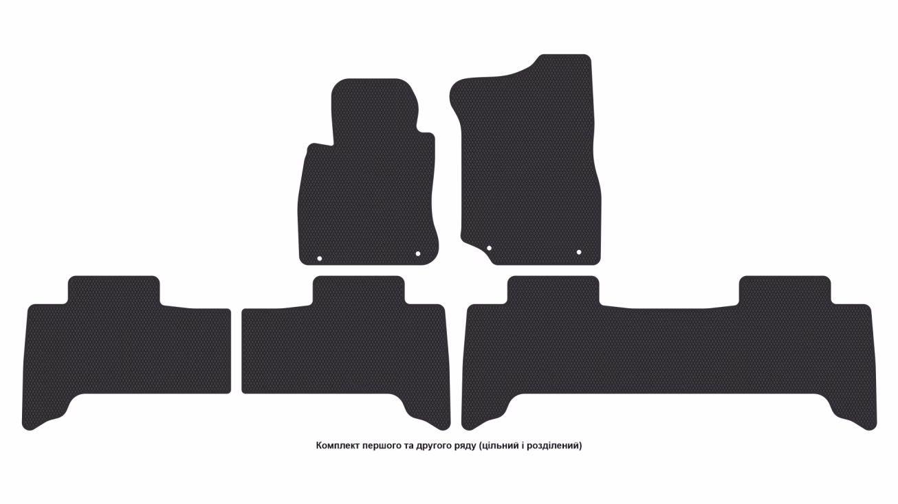 Interior mats for the Toyota Land Cruiser 105 1998-2007 VIII generation EU Crossover 7-seater - Фото 2