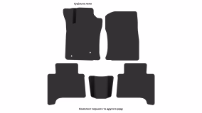 Interior mats for the Toyota Land Cruiser Prado J120 2002-2009 III generation EU Crossover 5-seater - Фото 3