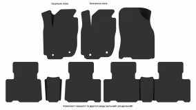 Interior mats for the Toyota Rav 4 XA40 2013-2018 IV generation Crossover - Фото 4