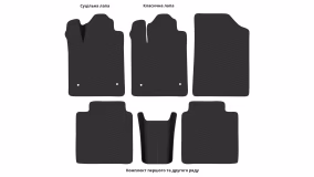 Interior mats for the Toyota Avalon XX30 2005-2012 III generation US Sedan - Фото 3