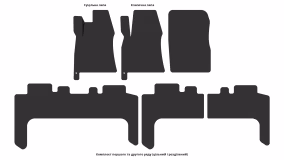 Interior mats for the Toyota Land Cruiser 80 1990-1997 VII generation EU Crossover - Фото 3