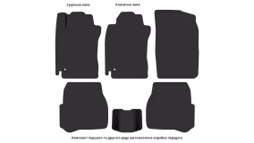 Interior mats for the Toyota Corolla E11 1995-1999 VIII generation EU Sedan pre-restyling - Фото 2