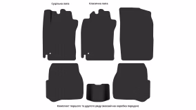 Interior mats for the Toyota Corolla E11 1995-1999 VIII generation EU Sedan pre-restyling - Фото 3