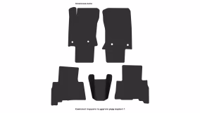 Interior mats for the Toyota 4Runner (N280) 2009-2014 V generation Crossover pre-restyling 7-seater - Фото 5