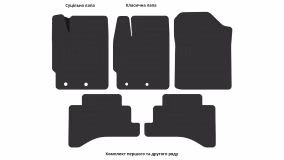 Interior mats for the Toyota Yaris XP13 2010-2020 III generation EU Hatchback 5-door Hybrid - Фото 3