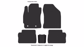 Interior mats for the Toyota Auris E180 2012-2018 II generation EU Hatchback Hybrid (HEV) - Фото 4