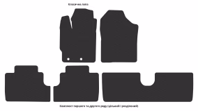 Interior mats for the Toyota Yaris XP13 2010-2020 III generation EU Hatchback 5-door - Фото 3
