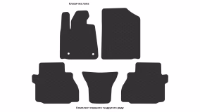 Interior mats for the Toyota Tundra XK50 2014-2021 III generation US Pickup 4-door Double Cab - Фото 2