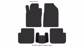 Interior mats for the Toyota Camry XV20 1996-2001 IV generation EU Universal - Фото 3