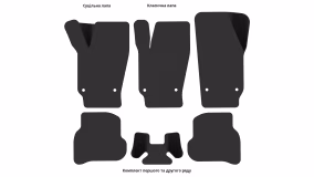 Interior mats for the Volkswagen Polo (V) 2009-2017 V generation EU Hatchback 5-door - Фото 3