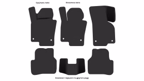 Interior mats for the Volkswagen Passat CC 2008-2012 I generation Sedan pre-restyling - Фото 4