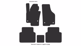 Interior mats for the Volkswagen Sharan (7N) 2010-2022 II generation EU Minivan 6-seater - Фото 4