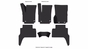 Interior mats for the Volkswagen Amarok 2010-2020 I generation EU Pickup 4-door - Фото 2