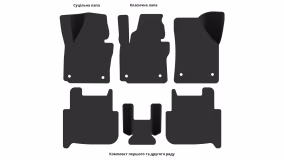 Interior mats for the Volkswagen Touran 1T 2003-2015 I generation EU Minivan 5-seater - Фото 3
