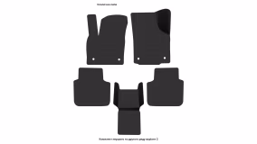 Interior mats for the Volkswagen Atlas 2016-2025 I generation US Crossover 6-seater - Фото 5