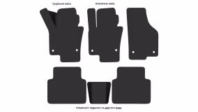 Interior mats for the Volkswagen Sharan (7N) 2010-2022 II generation EU Minivan 7-seater - Фото 5