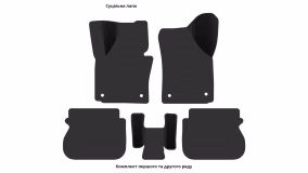 Interior mats for the Volkswagen Caddy MAXI 2015-2020 III generation EU Minivan restyling 5-seater Long - Фото 4
