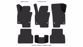 Interior mats for the Volkswagen Tiguan NF 2007-2018 I generation US Crossover - Фото 4