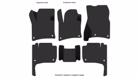 Interior mats for the Volkswagen Touareg (7P) 2010-2014 II generation EU Crossover pre-restyling - Фото 3