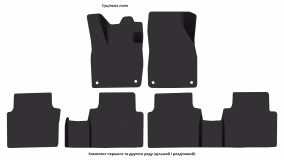 Коврики в салон Volkswagen ID.6 Crozz 2021-… I поколение CN Crossover 6-ти местная - Фото 8