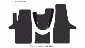 Interior mats for the Volkswagen T5 Transporter 2003-2015 V generation EU VAN 4-door 8/9-seater - Фото 2