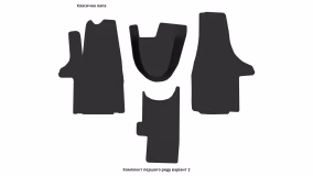 Interior mats for the Volkswagen T5 Transporter 2003-2015 V generation EU VAN 4-door 8/9-seater - Фото 3