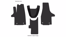 Interior mats for the Volkswagen T5 Multivan 2003-2015 V generation EU VAN 4-door - Фото 4
