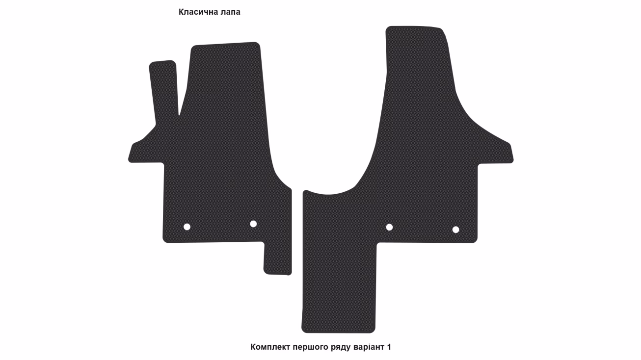 Interior mats for the Volkswagen T5 Caravelle 2003-2015 V generation EU VAN - Фото 2