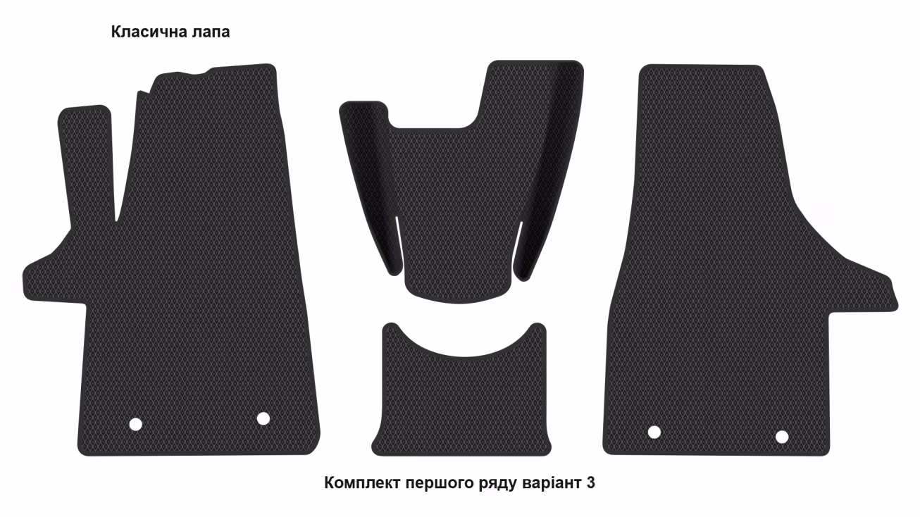 Interior mats for the Volkswagen T5 Caravelle 2003-2015 V generation EU VAN - Фото 5