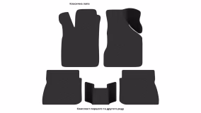 Interior mats for the Volkswagen Caddy (9U/9KV) 1995-2004 II generation EU Minivan - Фото 2