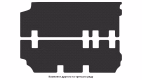 Interior mats for the Volkswagen T6 Transporter 2015-… VI generation EU VAN Long - Фото 3