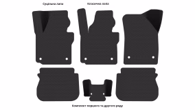 Interior mats for the Volkswagen Caddy (2K) 2015-2020 III generation EU Minivan restyling 4-door 5-seater - Фото 6