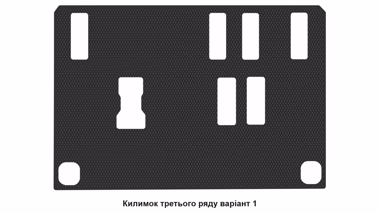 Interior mats for the Volkswagen Caddy (SB) 2020-… IV generation EU Minivan 4-door 7-seater - Фото 3
