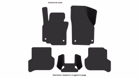 Interior mats for the Volkswagen Cross Golf 2006-2010 I generation EU Hatchback - Фото 2
