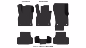Interior mats for the Volkswagen Golf Alltrack (Mk7) 2012-2021 VII generation US Universal - Фото 2