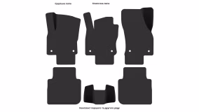 Interior mats for the Volkswagen Tiguan Mk2 2020-2024 II generation US Crossover restyling 5-seater - Фото 3