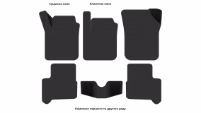 Interior mats for the Volkswagen Up! 2012-2023 I generation EU Hatchback 3-door - Фото 2